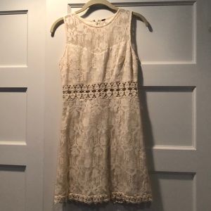 Cream colored free people lace dress